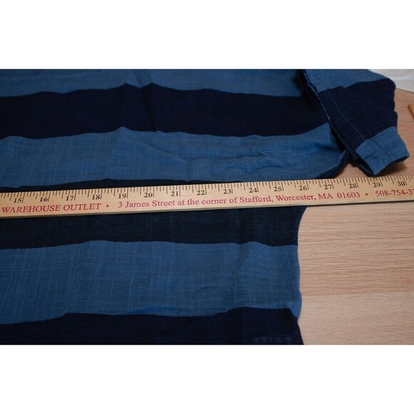 Simply Couture Blue striped Italy Cotton L/XL womens top - Picture 5 of 6
